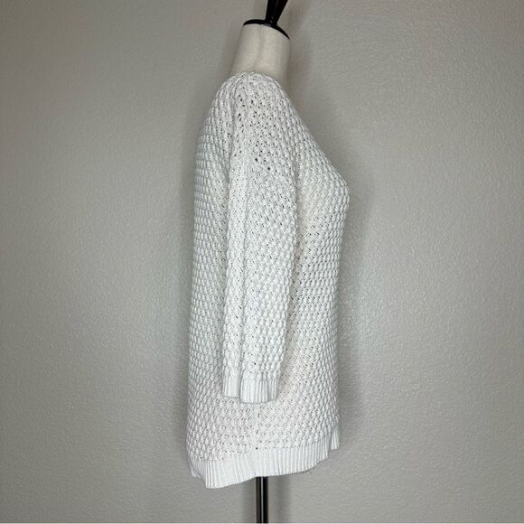 Athleta Linen Blend Seychelles Open Knit Top - Picture 7 of 12